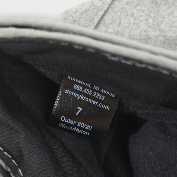 Stormy Kromer Womens Petal Pusher Cap Gray With Gray And Black Flowers Size 7 - Picture 7 of 8